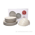 Novo design jantar conjunto personalizado glaze stoneware dinnerware